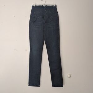 high waist button up vintage style jeans